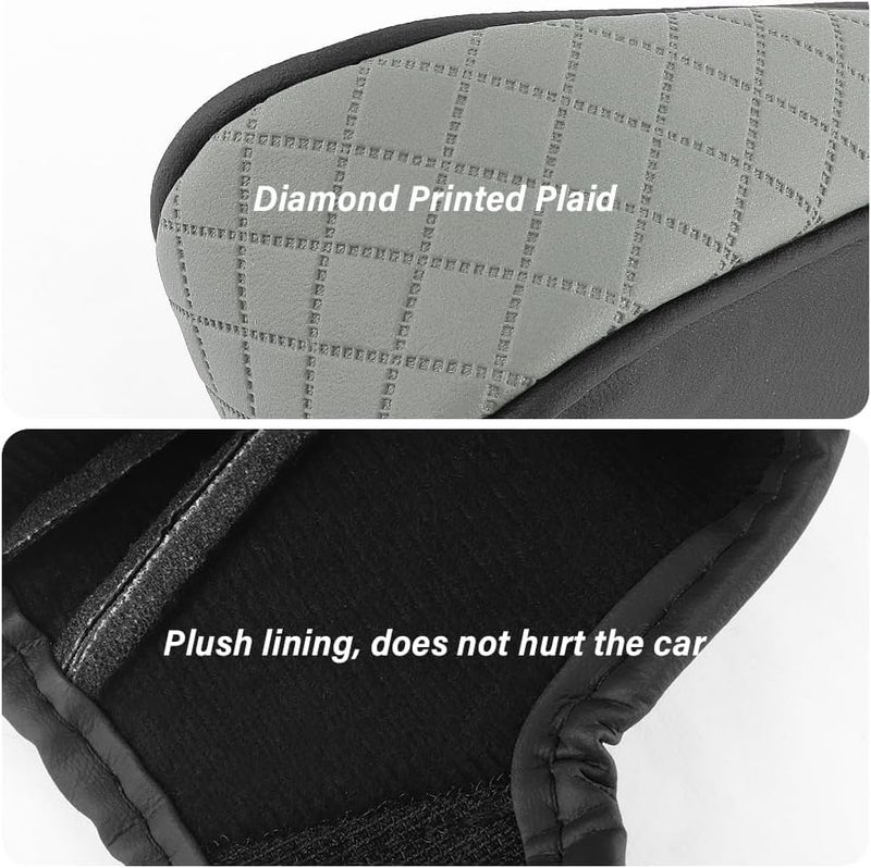 Stacool Leather Gear Shift Cover Diamond Embroidery Design,Durable Shift Knob Cover for Shift Lever Protection,Universal Car Gear Shift Cover Car Accessory Suitable for Cars,Trucks,SUVs (Dark Gray) - Image 5